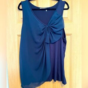 Navy Bow Tank Top